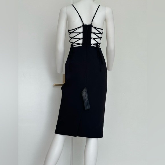 BCBG MaxAzria ESMEE Lace up Cutout dress SIZE 0 NWT - Picture 3 of 10